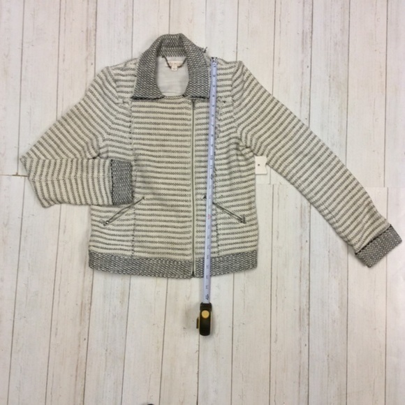 Ella Moss Salinas Stripe Tweed Moto Jacket. - Picture 13 of 16